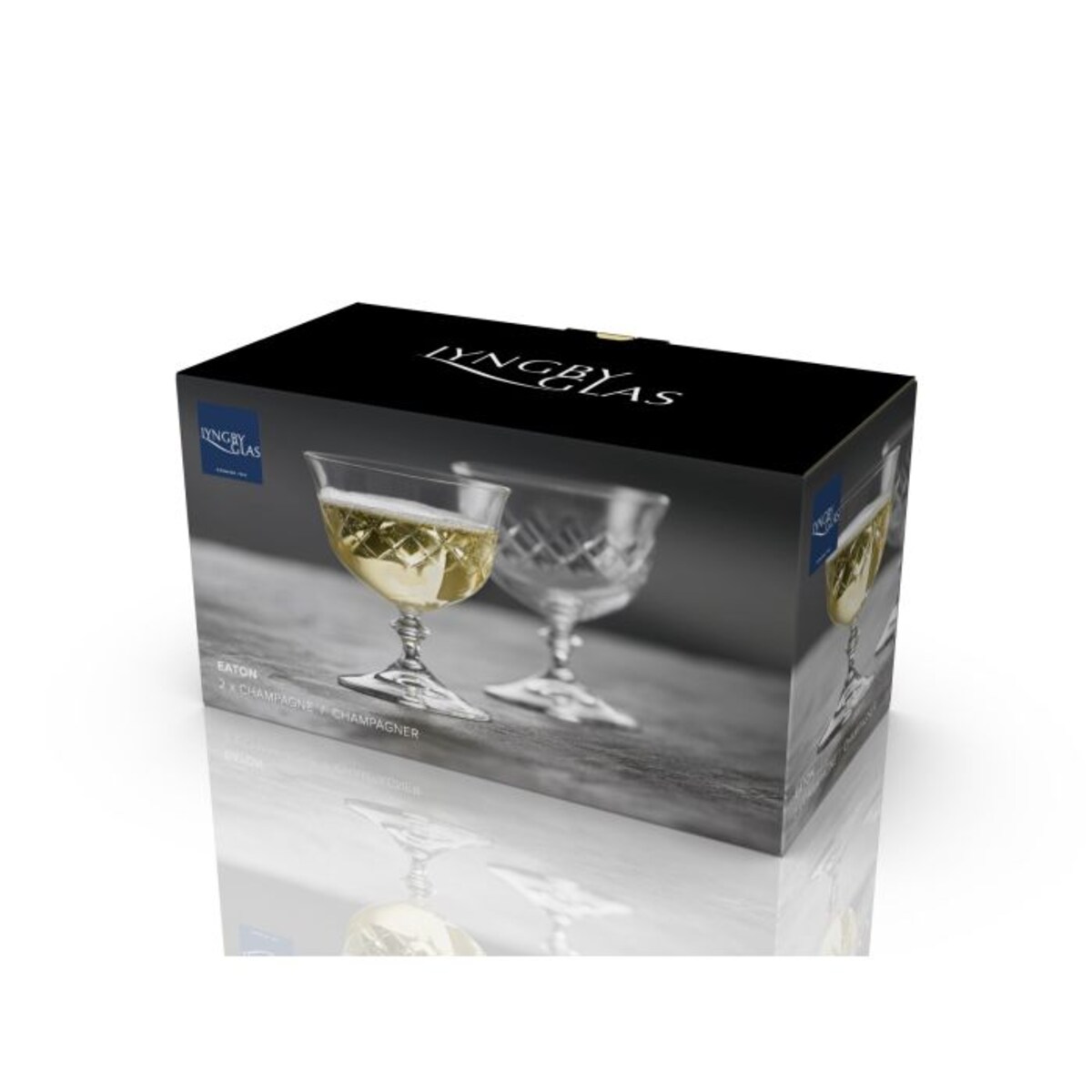 Kieliszki do szampana ze szkła kryształowego Eaton 280 ml 2 sztuki 36240