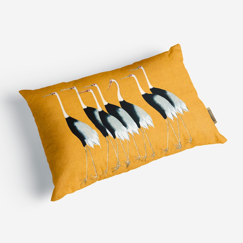 bawełniana poszewka na poduszkę- żurawie 40x60 cm