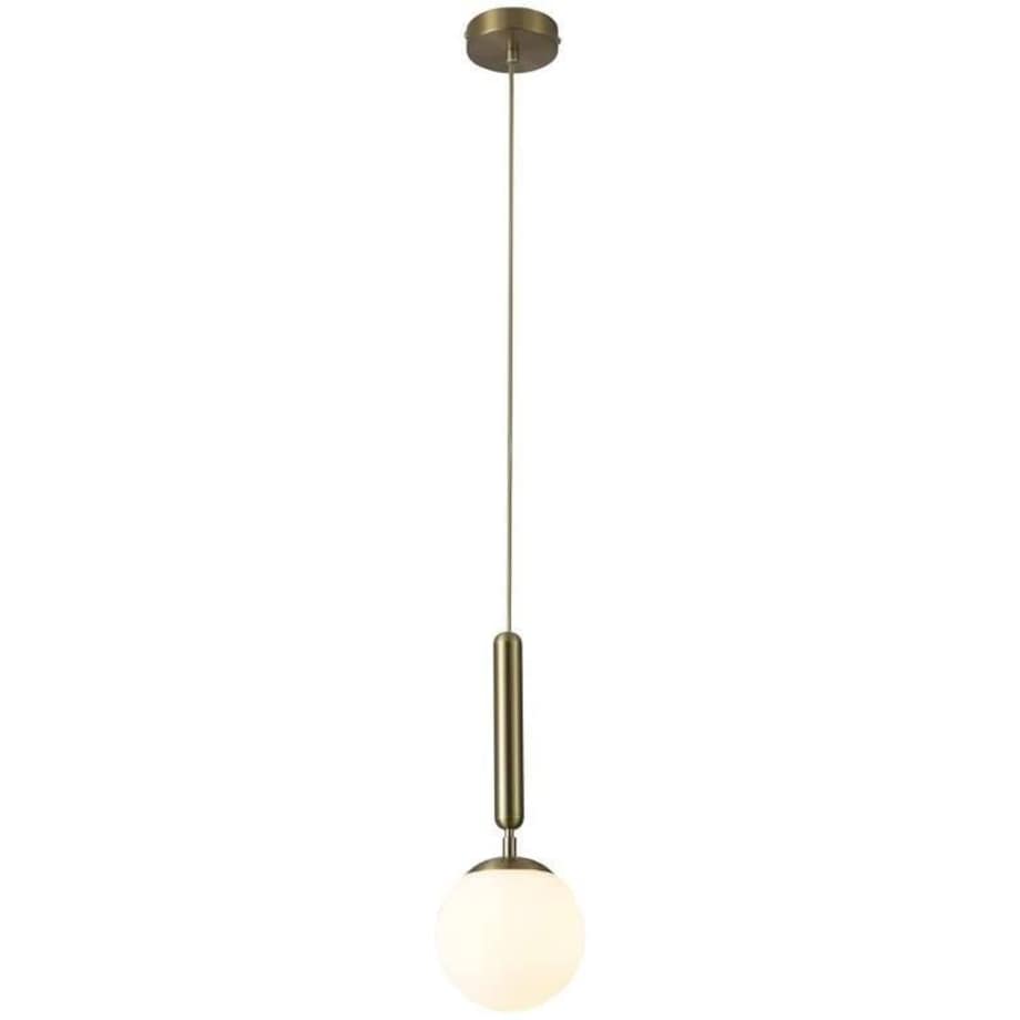 Modernistyczna LAMPA wisząca DIVINA 5352 Rabalux szklana OPRAWA kula ZWIS ball złota biała