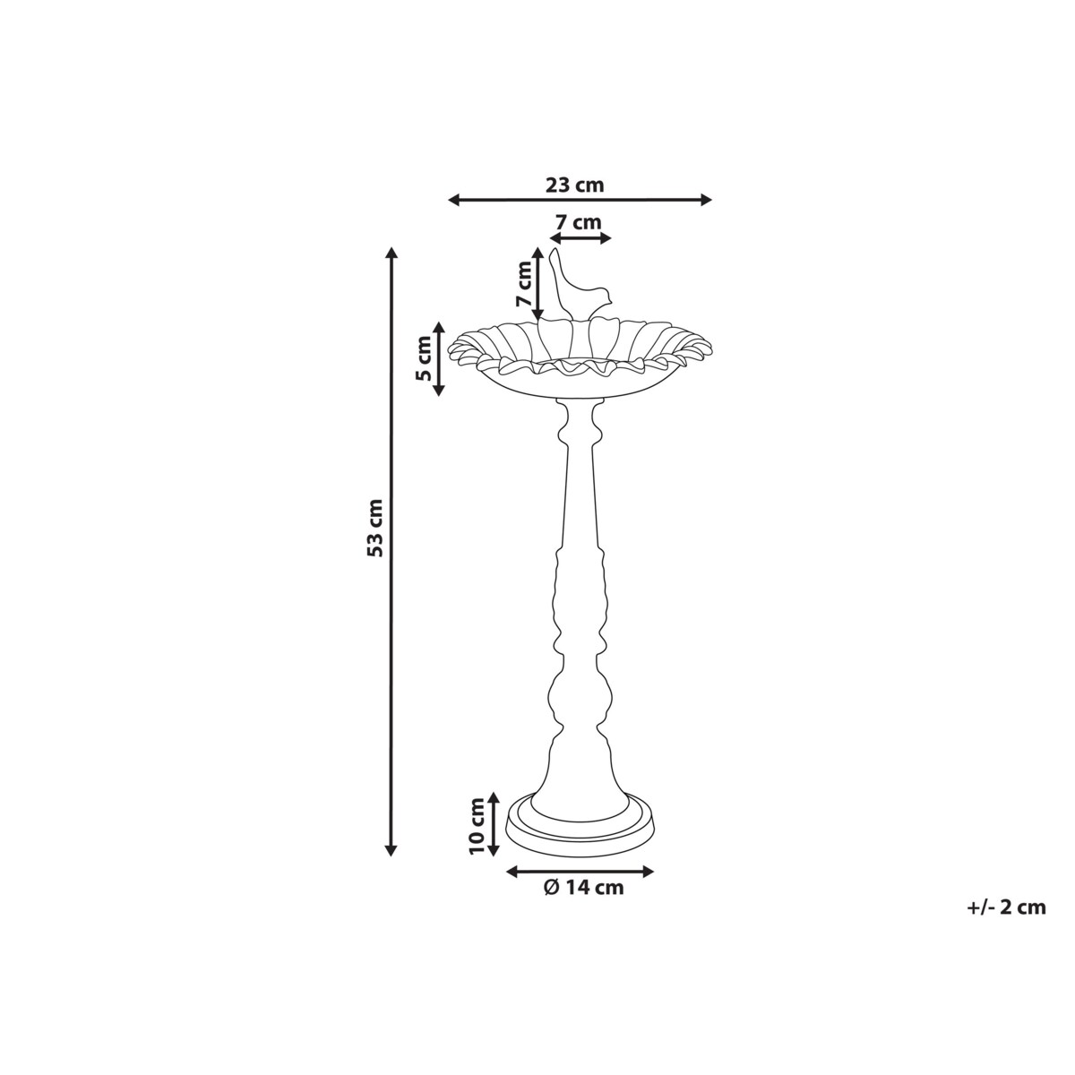 Ogrodowe poidełko dla ptaków brązowe BLACKBIRD
