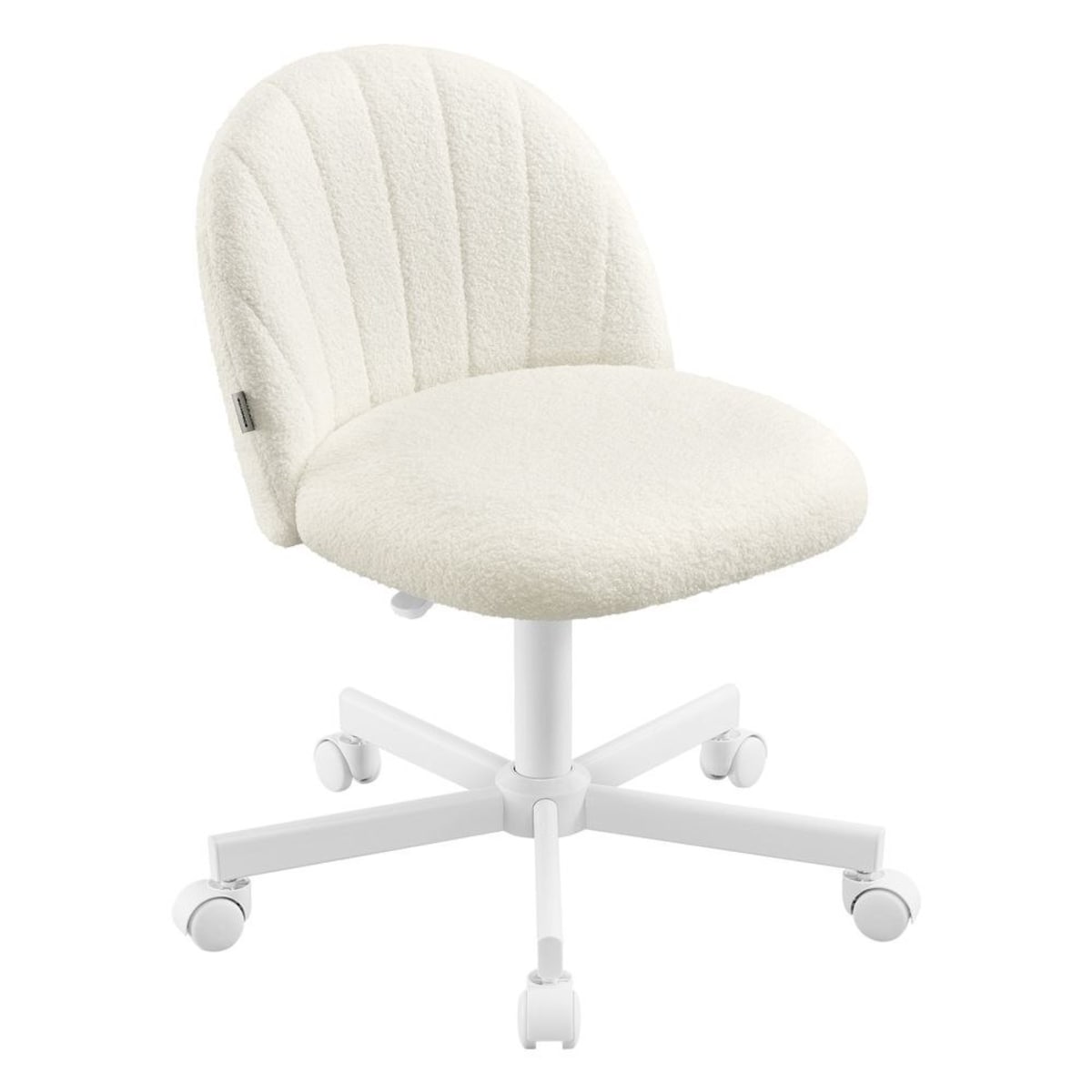 Fotel obrotowy z Fleece, regulowany, komfortowy, cremeweiß