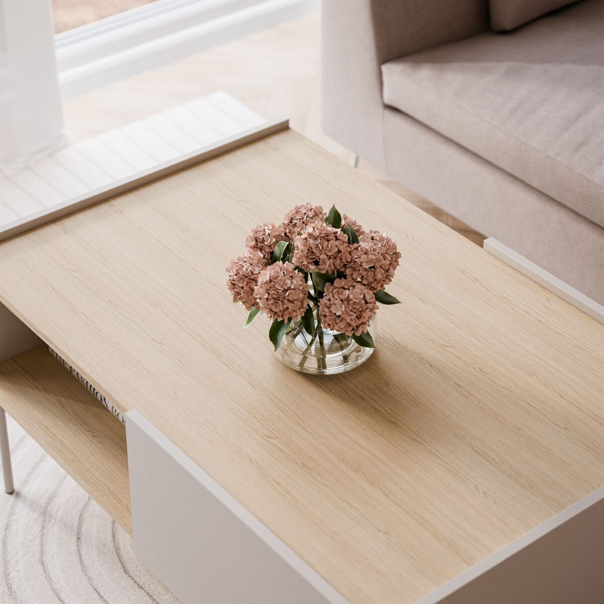 Ława ESSENCE L97 z szufladą kaszmir dąb linea