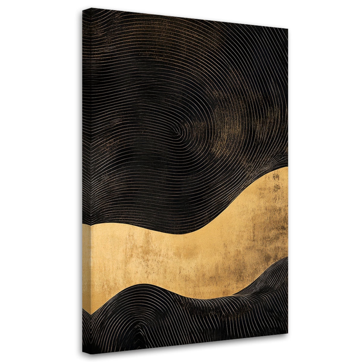 Feeby Obraz na płótnie, Abstrakcja Złota Fala Glamour 40x60