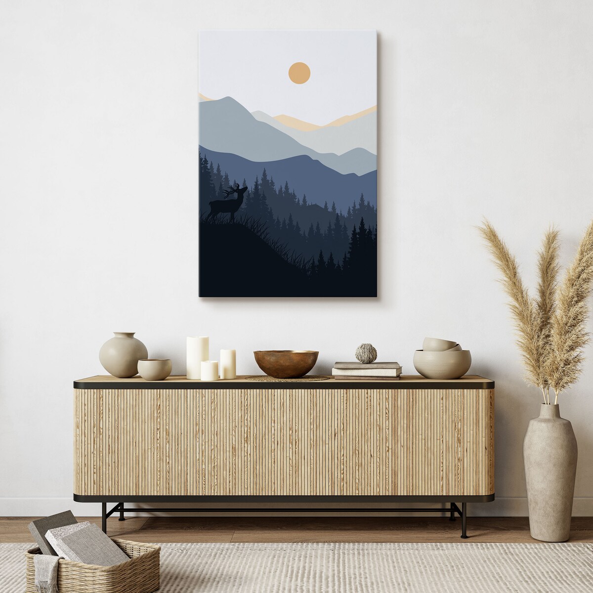 Obraz Jeleń w Górach 80x120cm