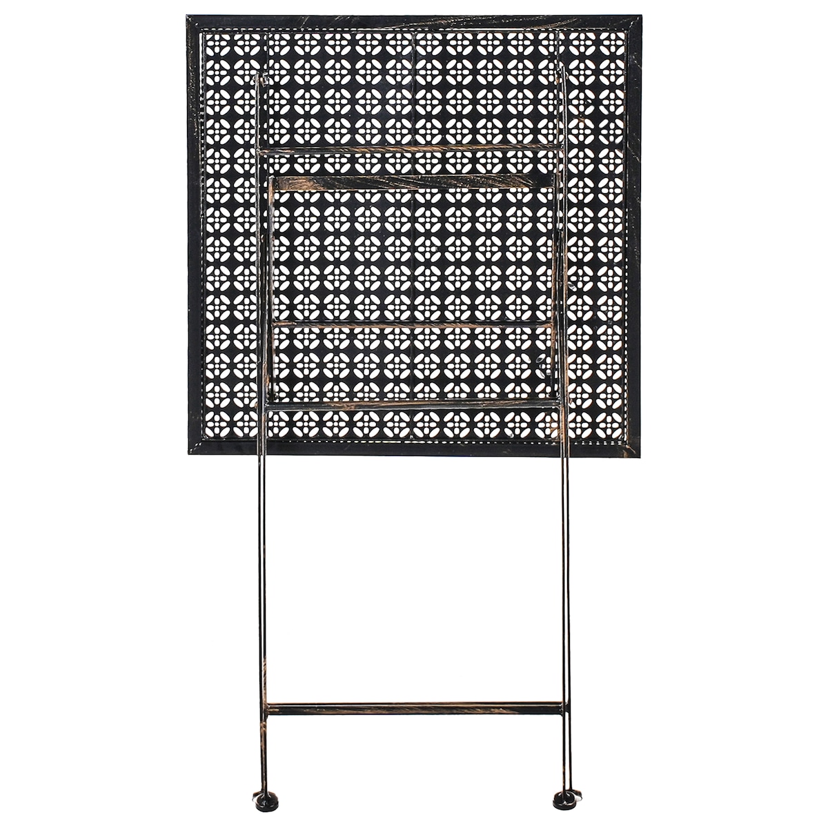 Stolik ogrodowy barowy BORMIO 60 cm 60 cm Metal Czarny