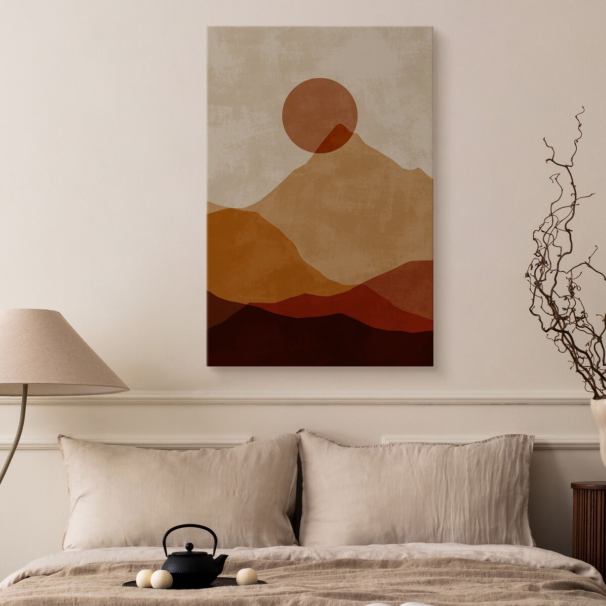 Obraz Krajobraz Górski Boho Zachód Słońca 80x120cm