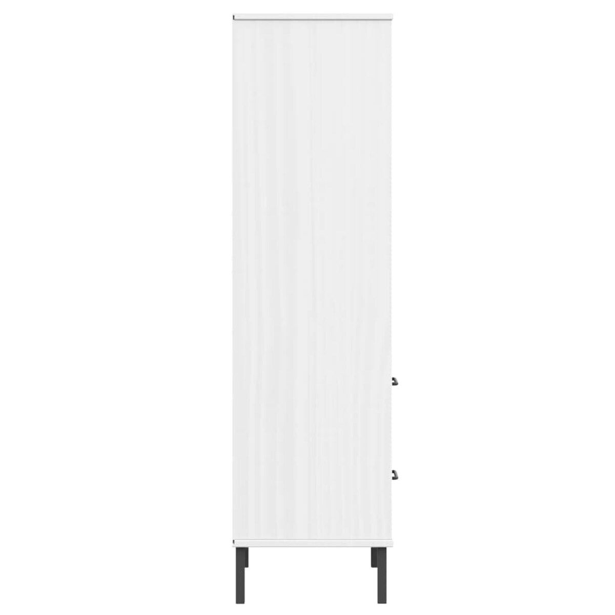 vidaXL Regał OSLO z 2 szufladami, biały, 60x35x128,5 cm, lite drewno