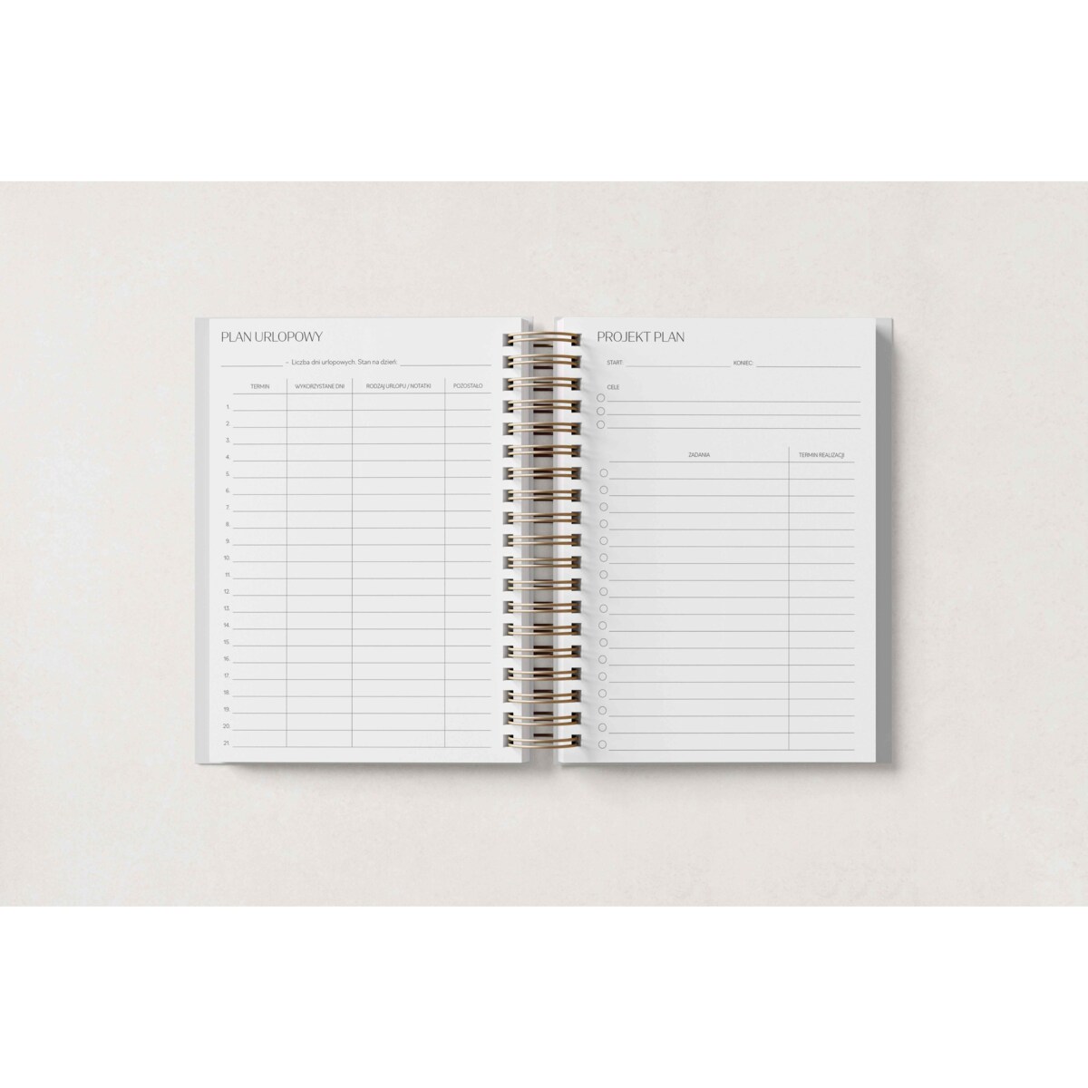 PLANNER NIEDATOWANY TYGODNIOWY – WHITE BEET