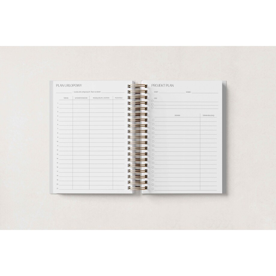 PLANNER NIEDATOWANY TYGODNIOWY – WHITE BEET