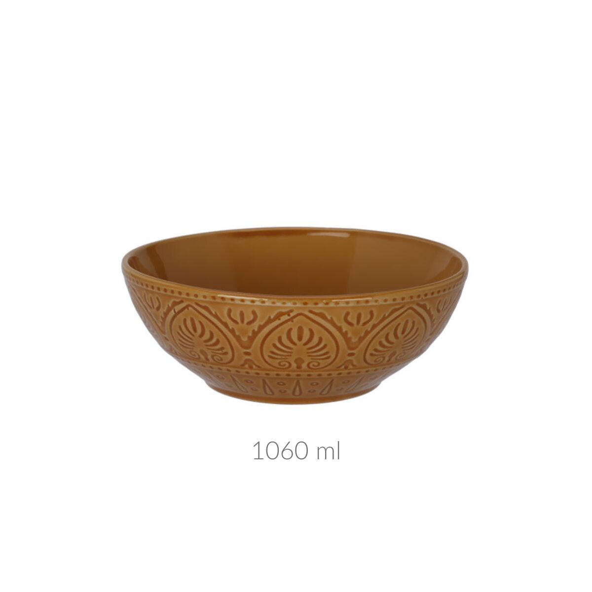 Ceramiczna miska ze żłobionym wzorem, 1060 ml