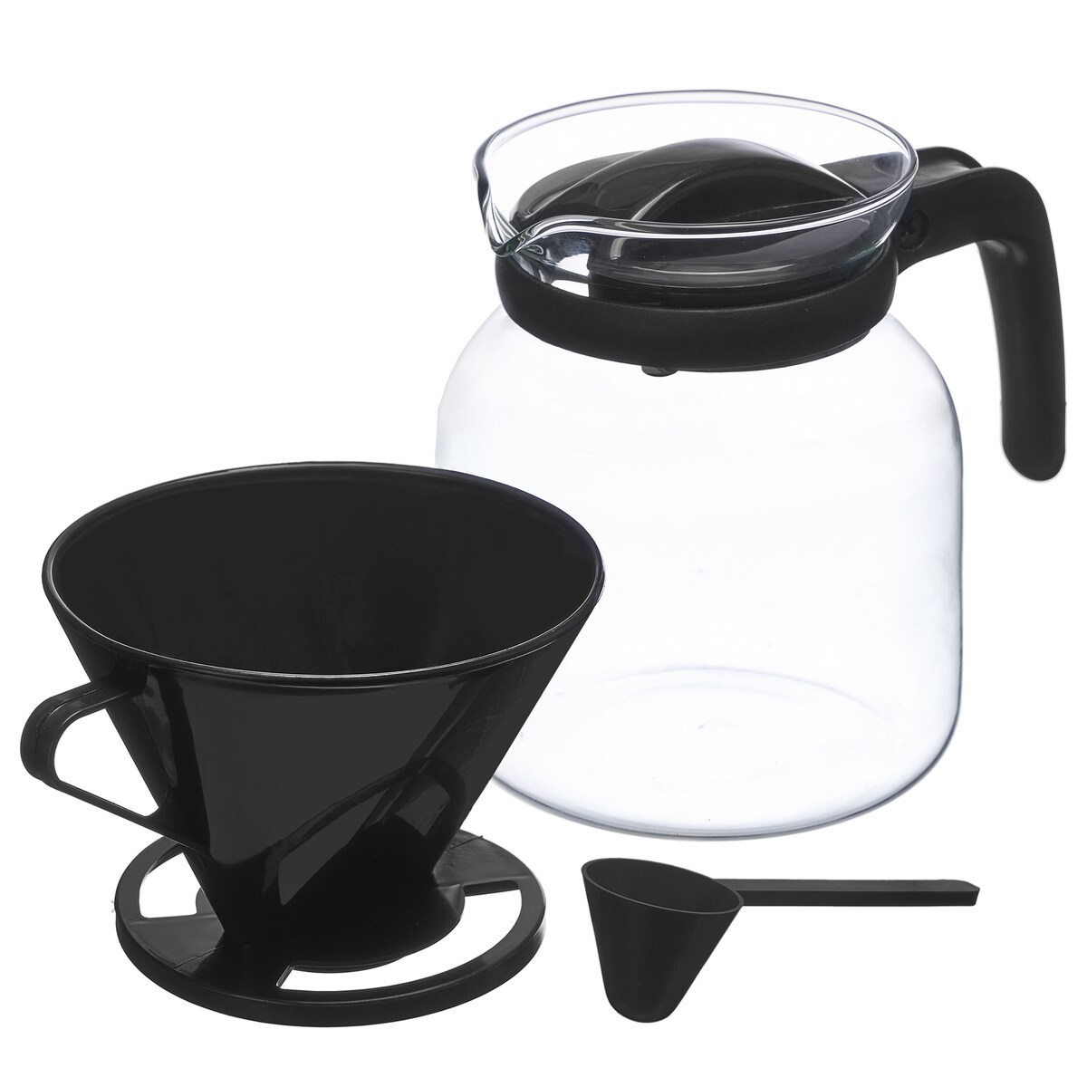 Dzbanek szklany z filtrem przelewowym i pokrywką 1,2 l