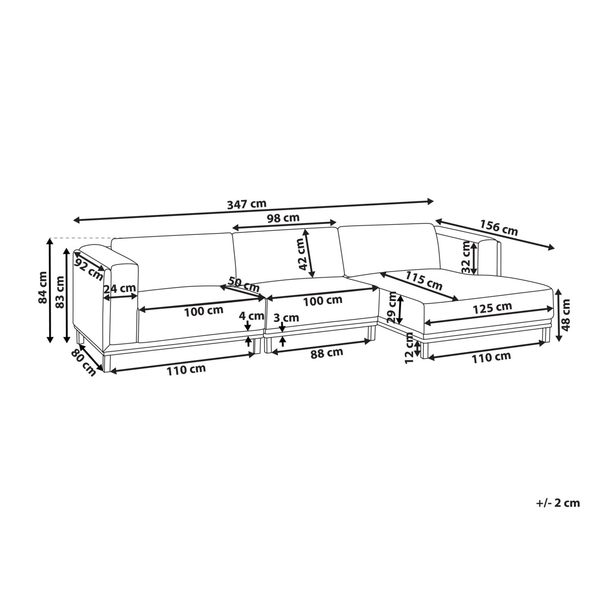 Narożnik dla 5 osób VENG Szary Lewostronny