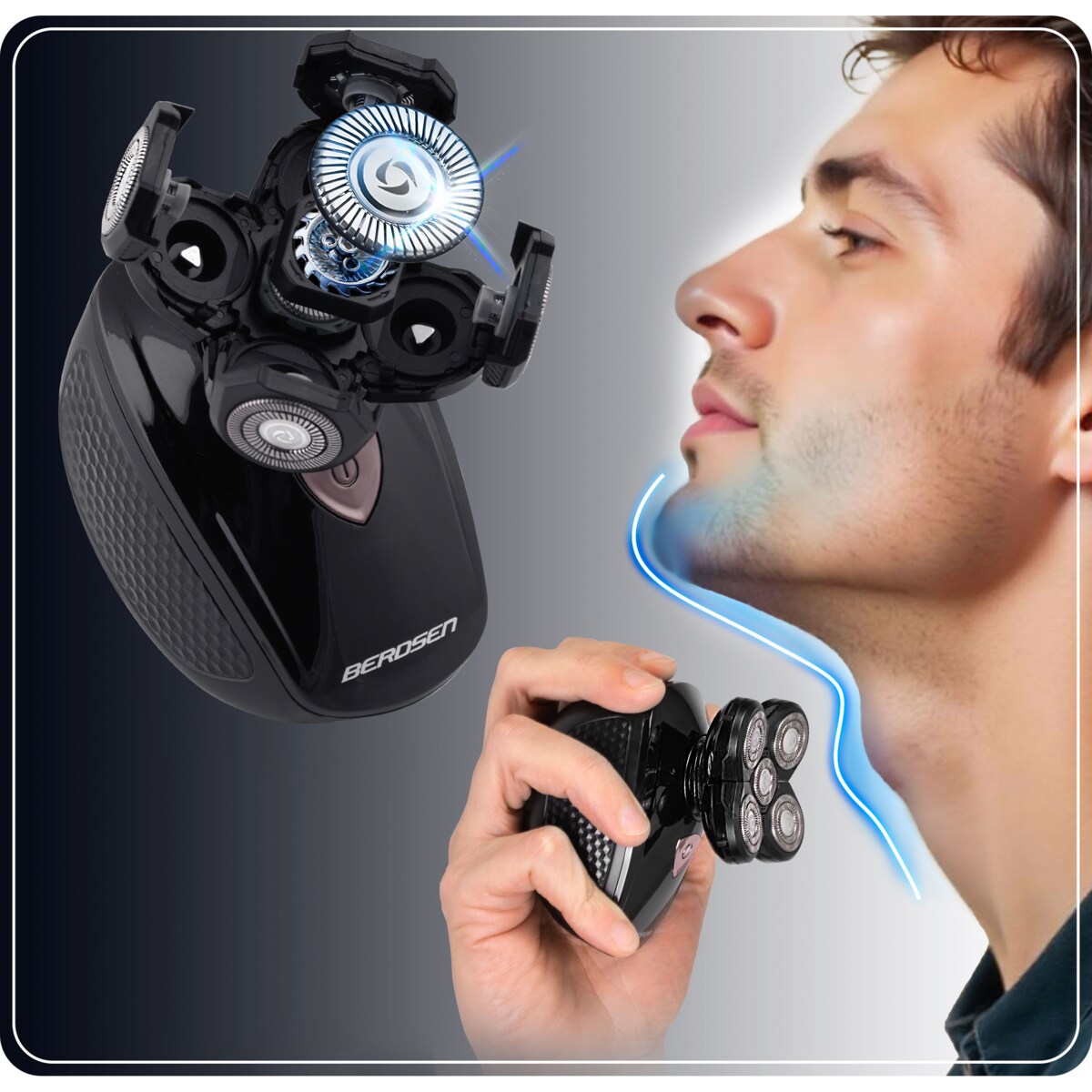Golarka męska maszynka trymer do brody włosów 5w1 Berdsen