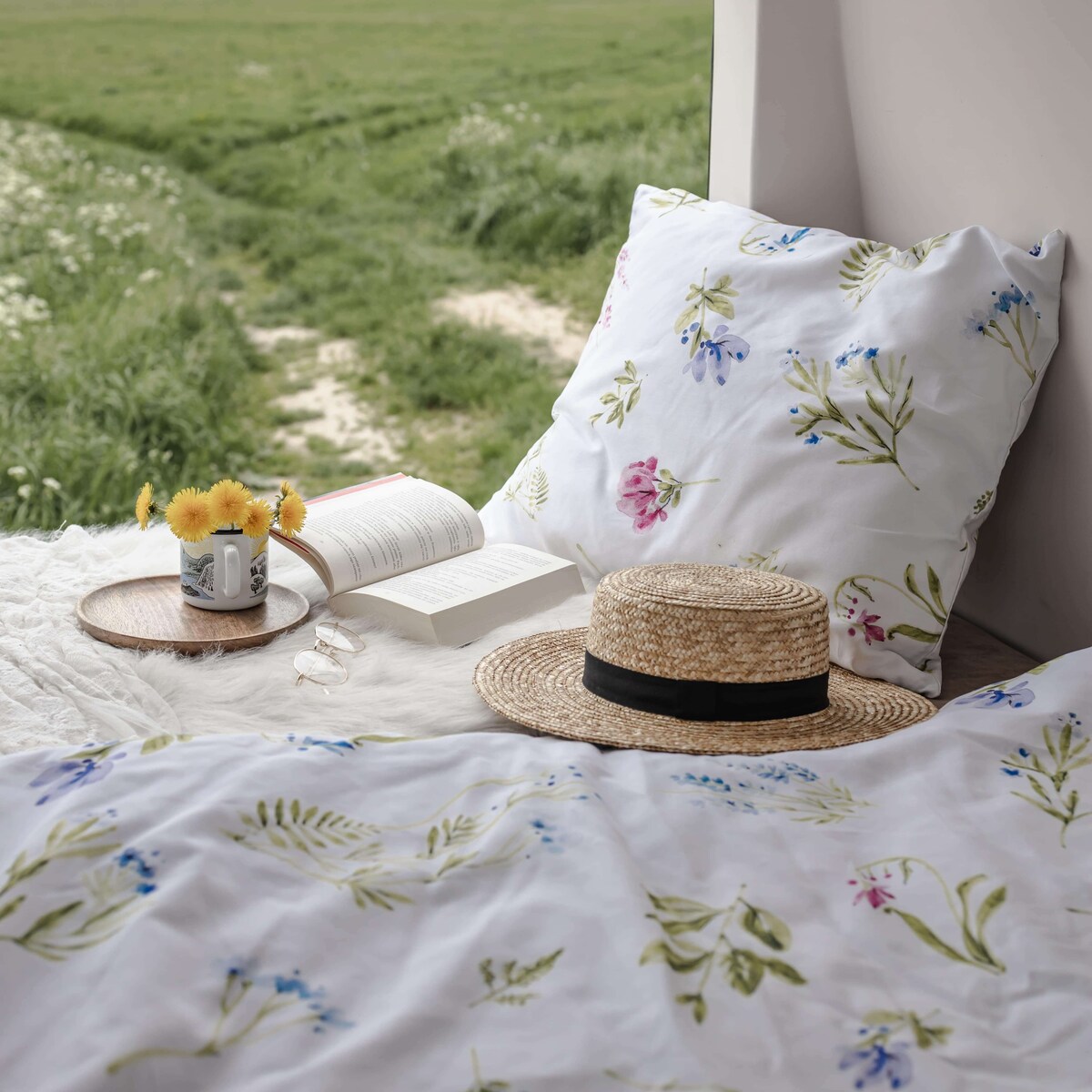 Pościel Łąka 200/200 + 2 x 70/80 cm