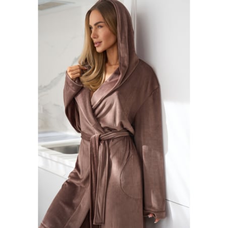 Szlafrok Luna 2509 Czekolada Czekoladowy, XL