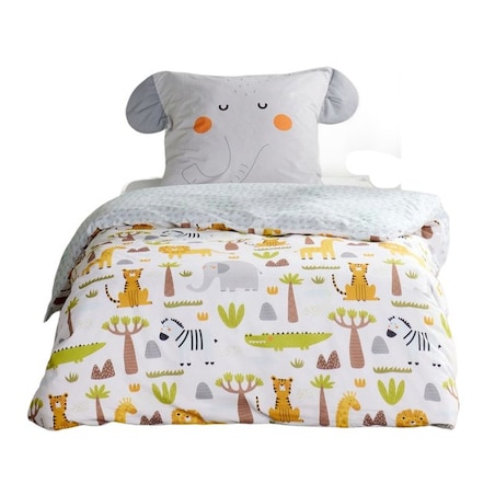 Komplet pościeli dziecięcej z uszkami 140x200 cm MATTINA słonik