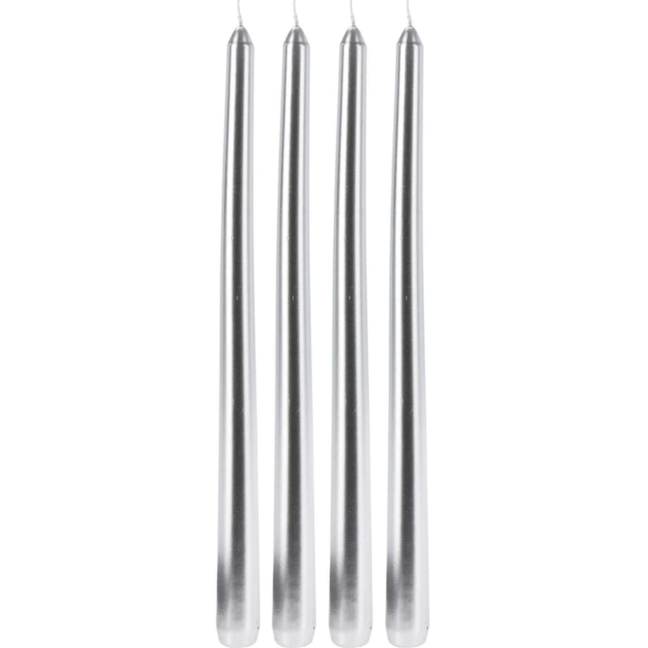 Metaliczne świece stołowe, 30 cm