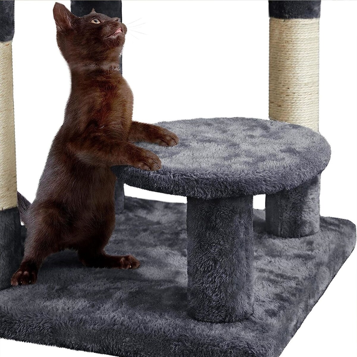 Pięciopoziomowy drapak dla kotów Szary 105 cm