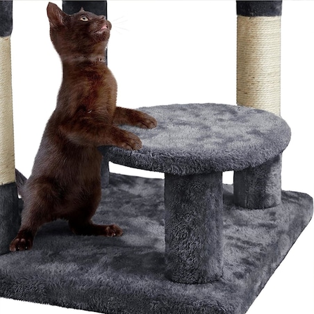 Pięciopoziomowy drapak dla kotów Szary 105 cm