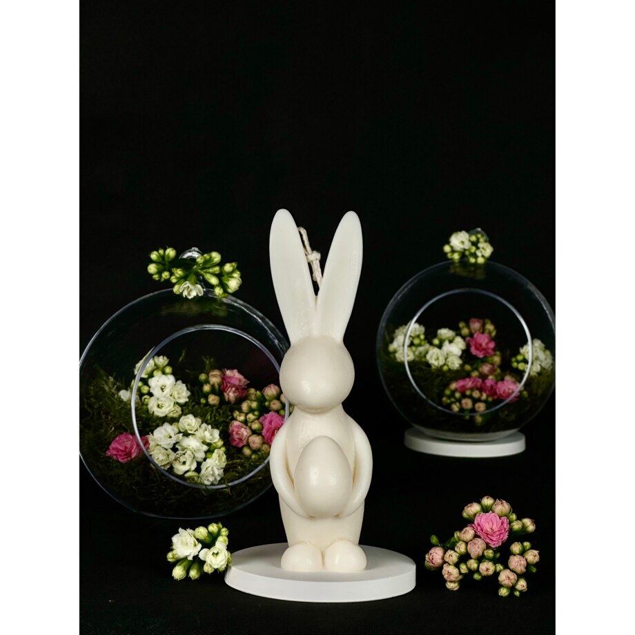 Świeca sojowa ozdobna zając wielkanocny