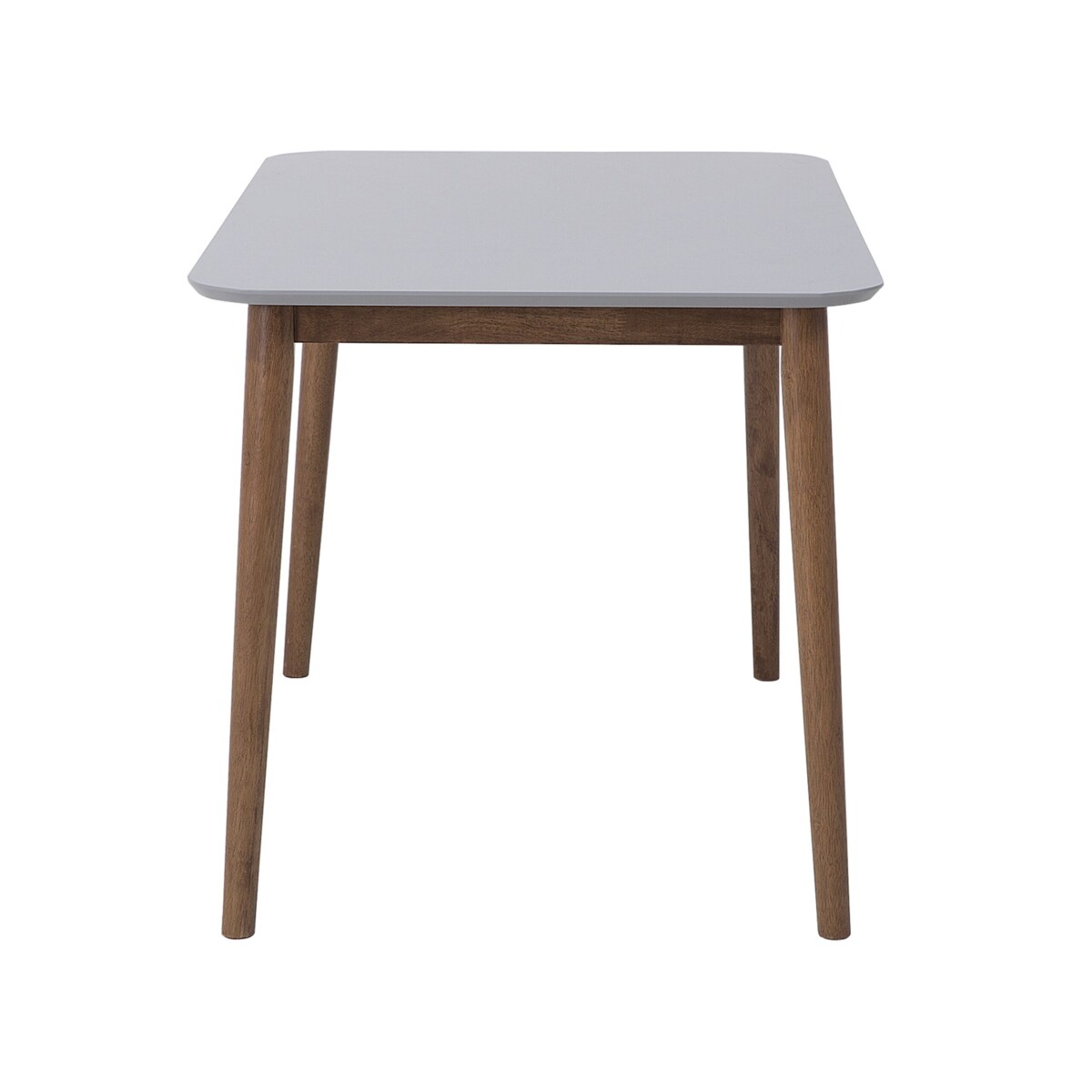 Stół do jadalni 118 x 77 cm ciemne drewno z szarym MODESTO