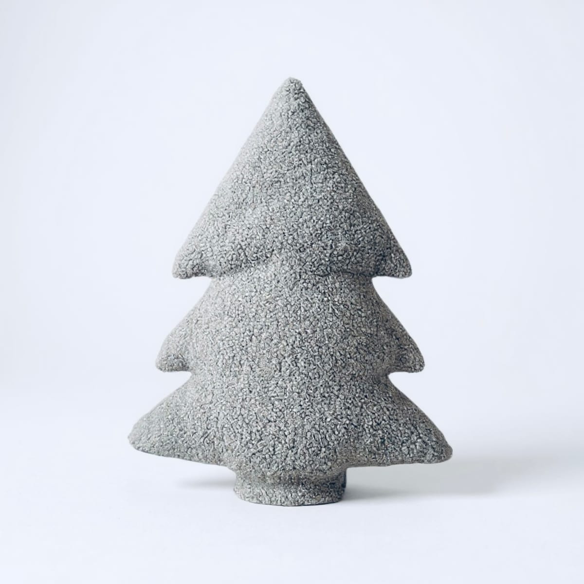 Poduszka Choinka boucle jasna szara