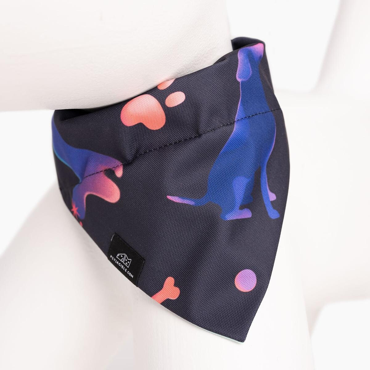 Bandanka "Psychodelia" na obrożę - Rozmiar: L, Rodzaj: Do obroży