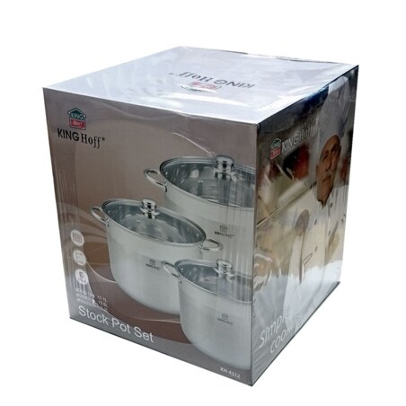 Zestaw garnków gastronomicznych KINGHOFF 6 elementów 16L/13L/11L