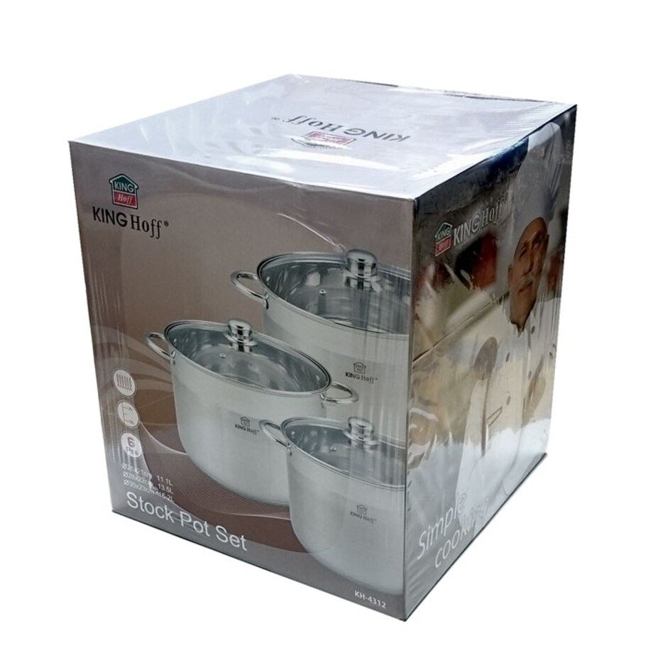 Zestaw garnków gastronomicznych KINGHOFF 6 elementów 16L/13L/11L