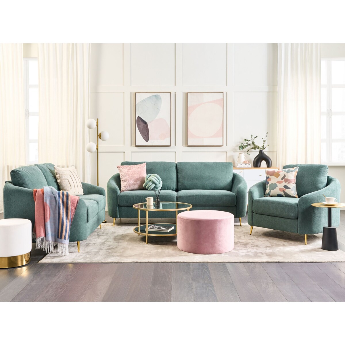 Sofa 2-osobowa zielona TROSA