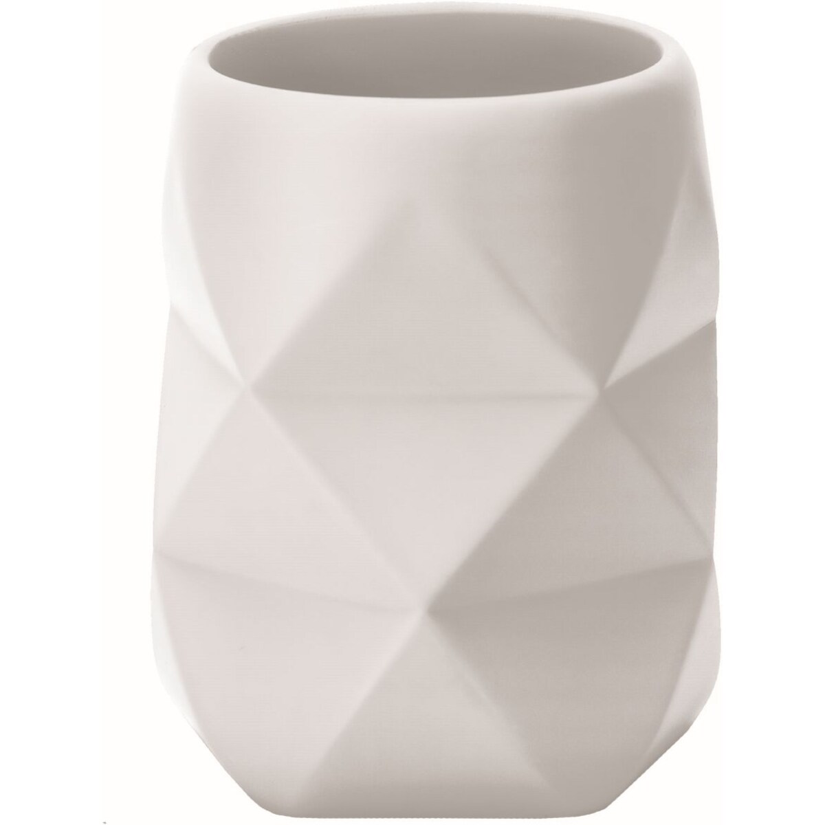 Kleine Wolke Crackle Kubek łazienkowy biały kompozyt