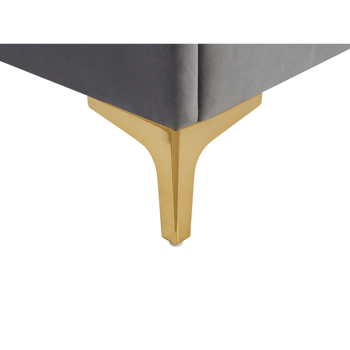 Łóżko Welur LIMOUX 140 x 200 cm Szary