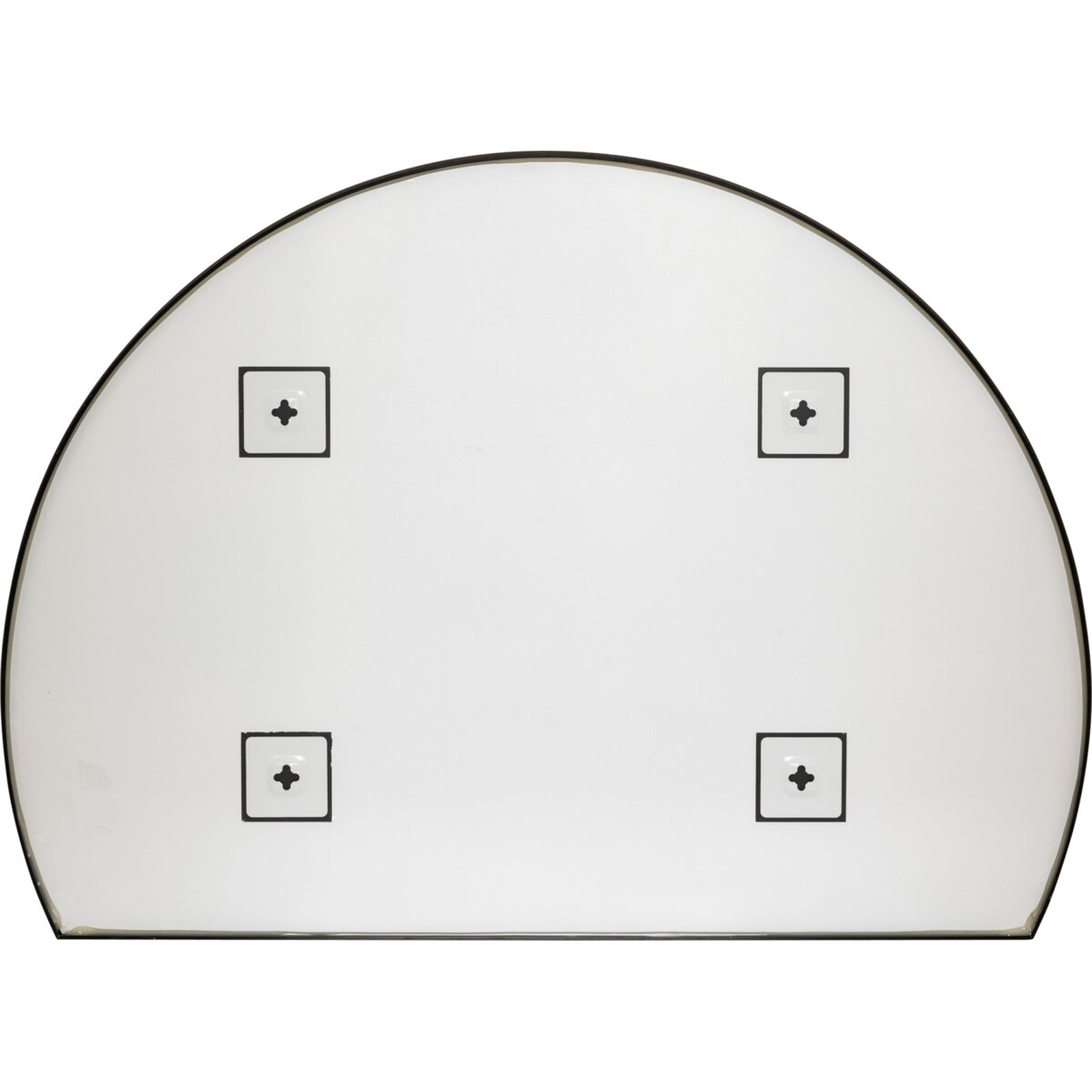 Lustro półokrągłe do przedpokoju ALICE, metalowa rama, 90 x 65 cm