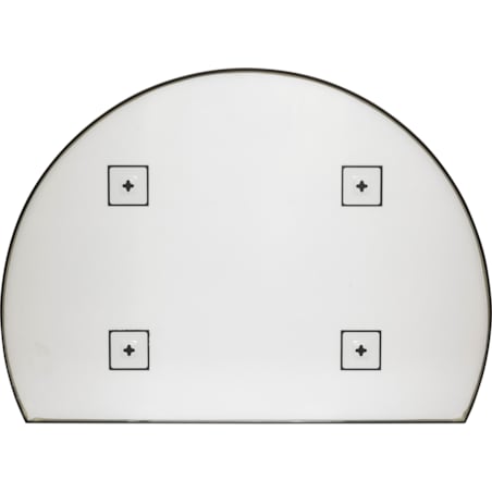 Lustro półokrągłe do przedpokoju ALICE, metalowa rama, 90 x 65 cm