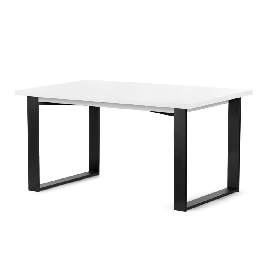 KONSIMO CETO Rozkładany stół w industrialnym stylu matowy biały