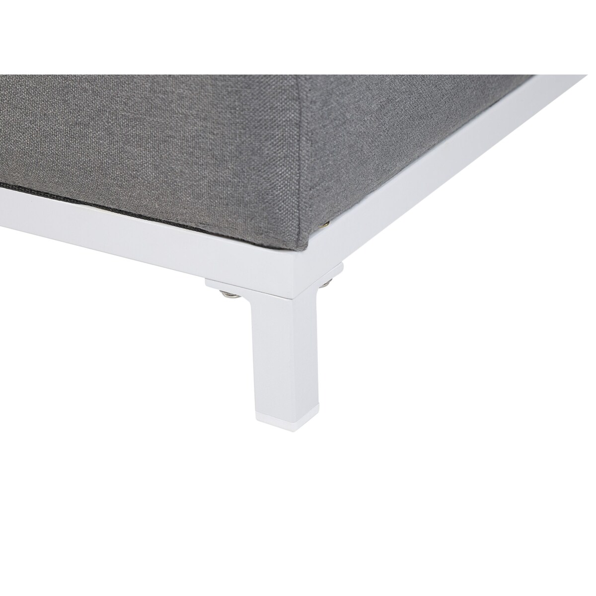 Otomana ogrodowa szara z białym ROVIGO