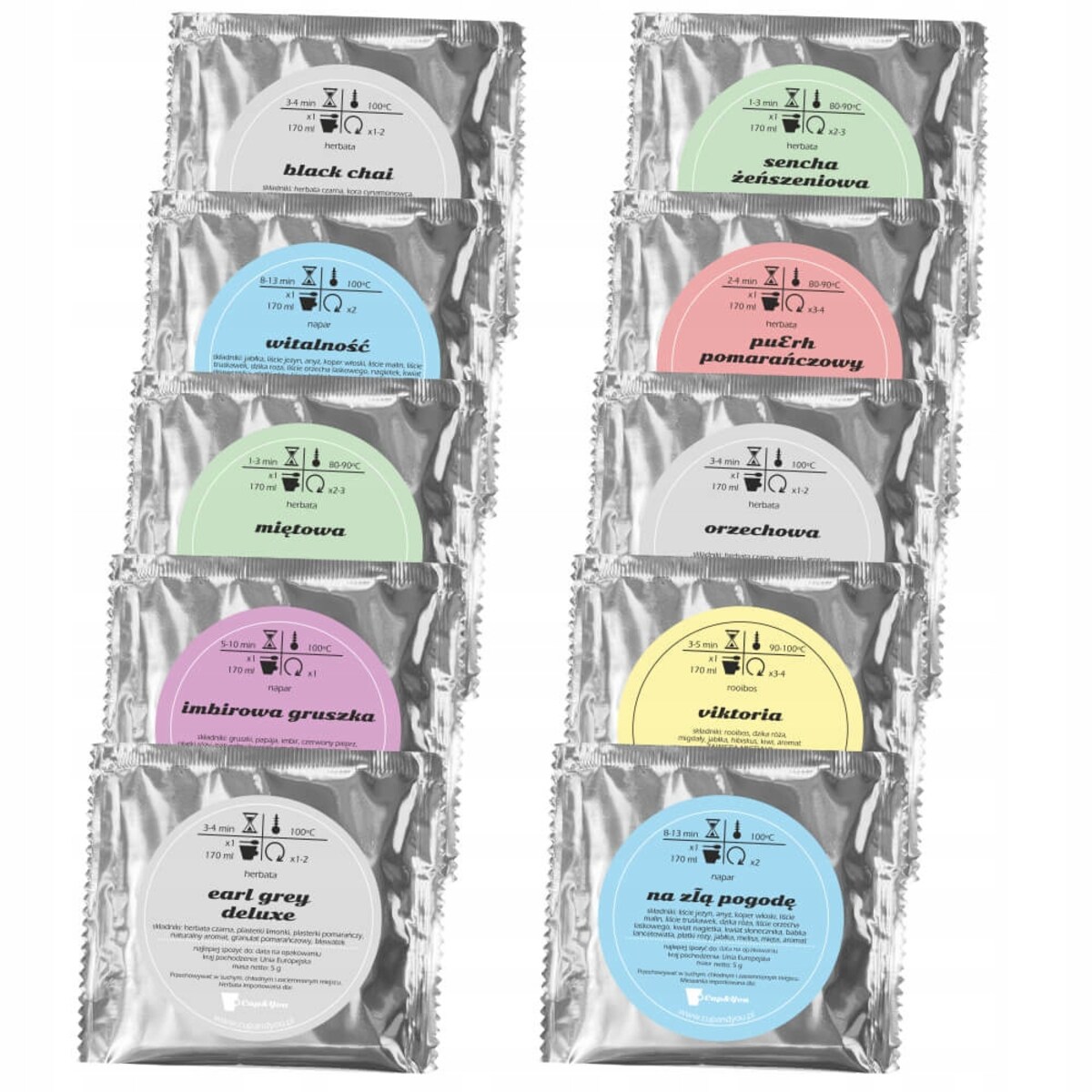 PREZENT UPOMINEK PODARUNEK NA DZIEŃ DZIADKA URODZINY 10 SMAKÓW HERBAT SYPANYCH PREMIUM GIFT BOX KOSZ PUDEŁKO ZESTAW PREZENTOWY UPOMINKOWY