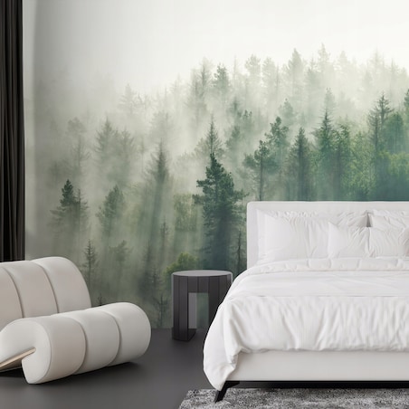 FOTOTAPETA 02-LAS_WE_MGLE DO SYPIALNI SALONU TAPETA ŚCIENNA 200x140