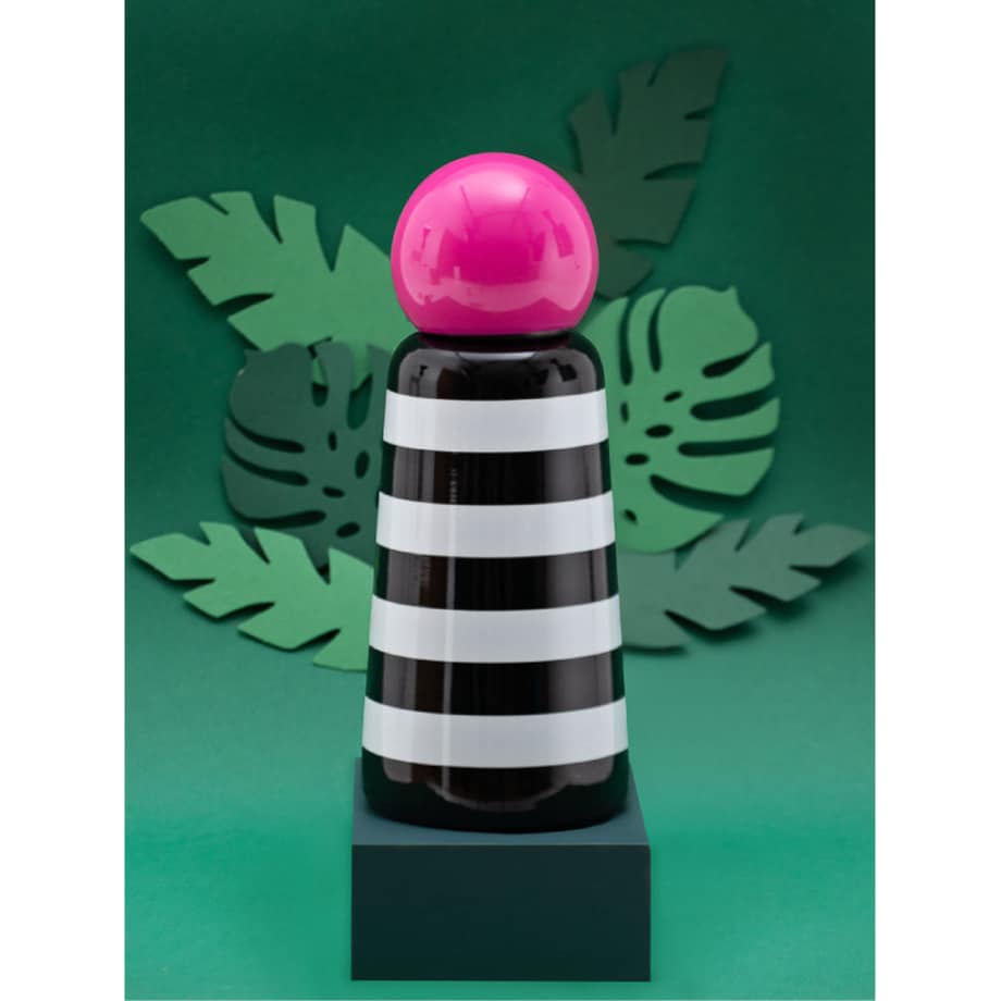 Butelka termiczna w paski różowa Skittle, 300 ml, Lund London