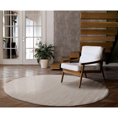 Dywan FIR Wool koło - Kształt: Okrągły, Okrągły: ø160 cm, Kolor: Ivory