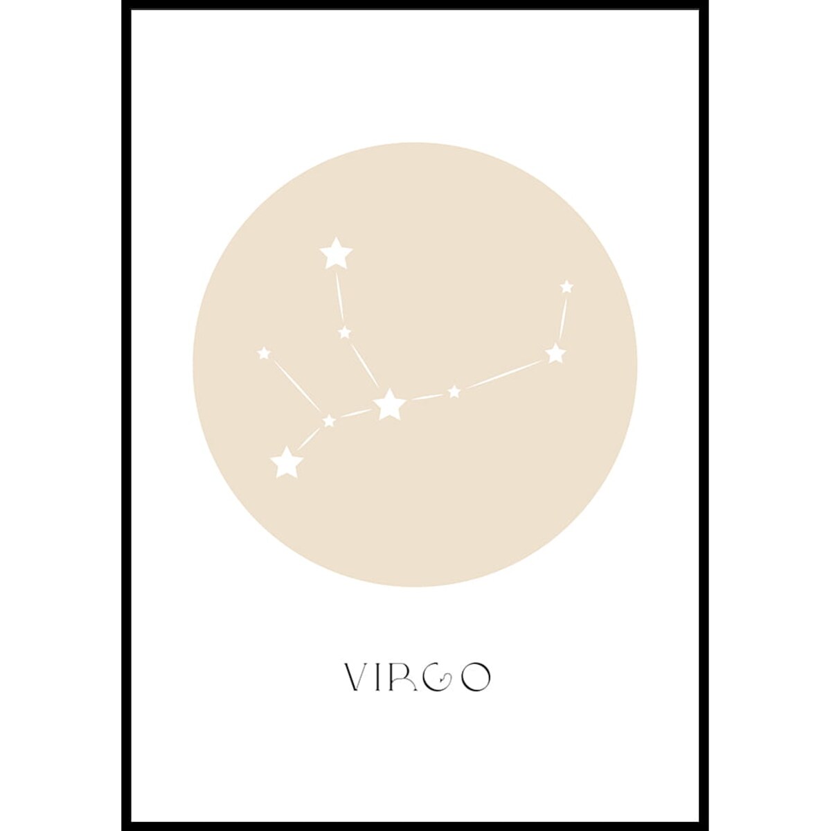 plakat znak zodiaku 2 panna 21x30 cm