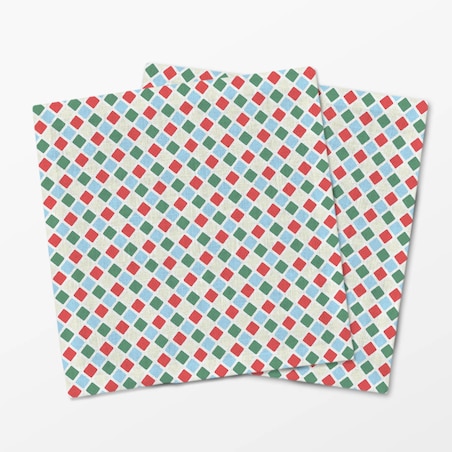 Serwetki świąteczne - Świąteczna kratka (2 szt.)