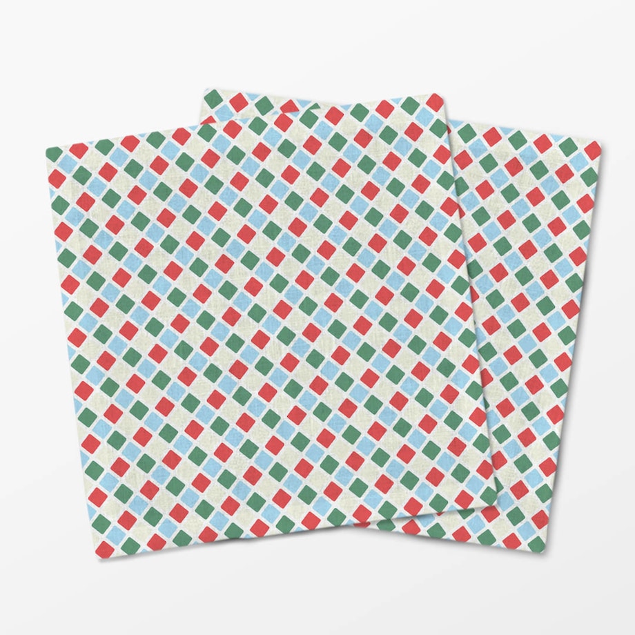 Serwetki świąteczne - Świąteczna kratka (2 szt.)