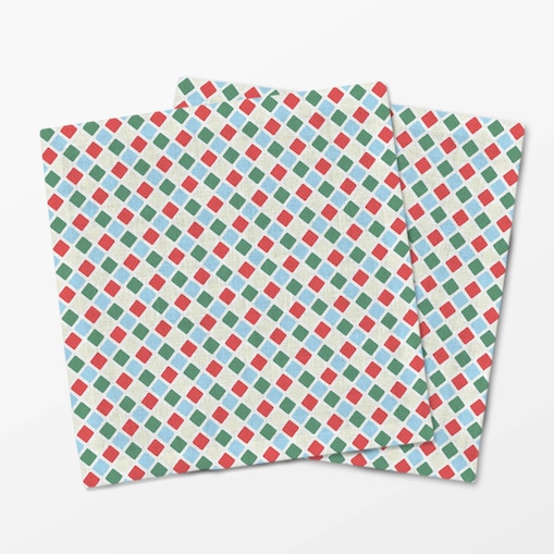 Serwetki świąteczne - Świąteczna kratka (2 szt.)