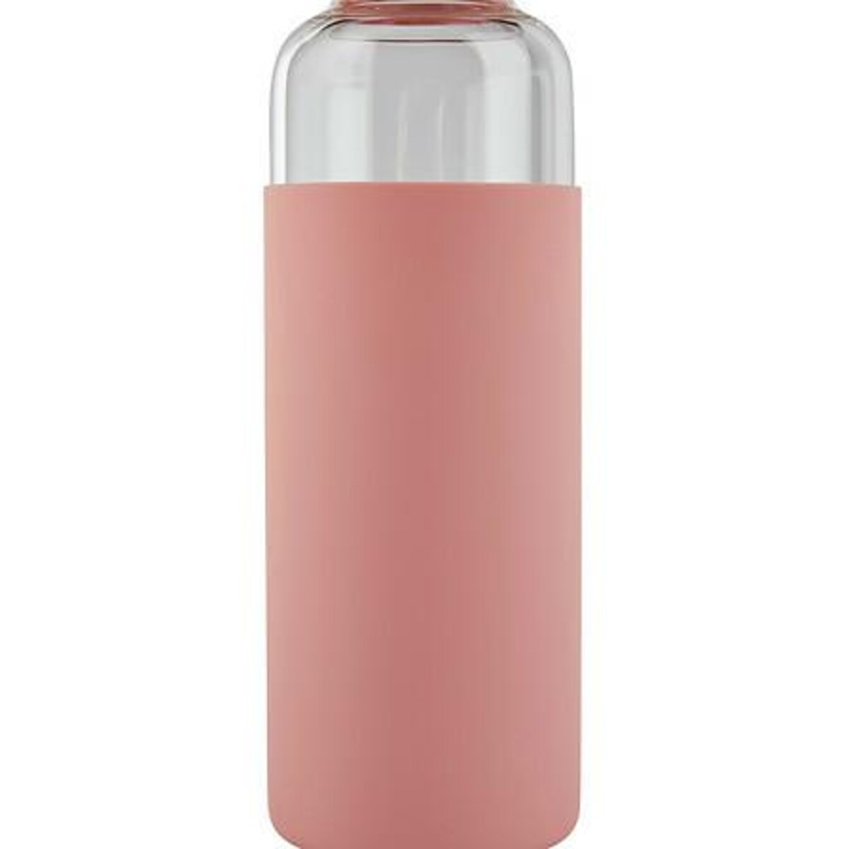 Butelka szklana z pokrowcem RÓŻOWA