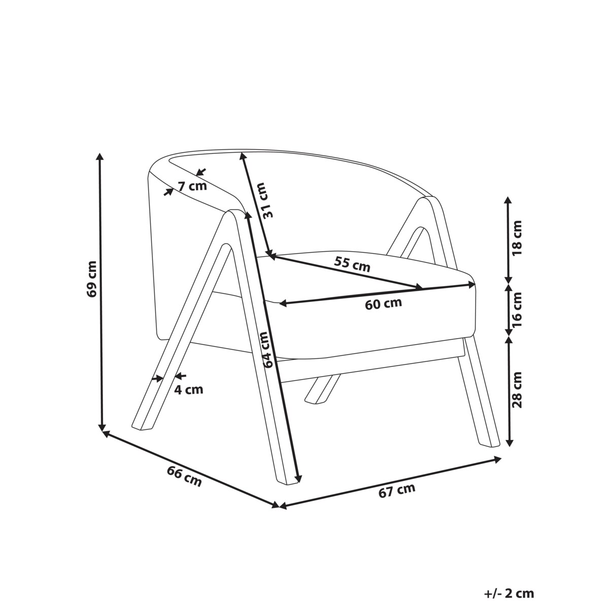Fotel SKEI Boucle Beżowy