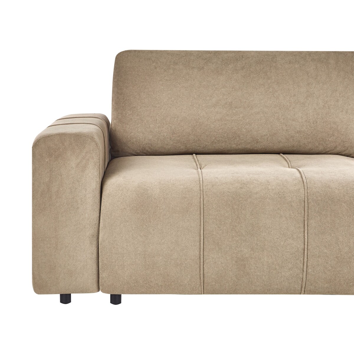 Sofa 3-osobowa rozkładana z pojemnikiem beżowa INNVIK