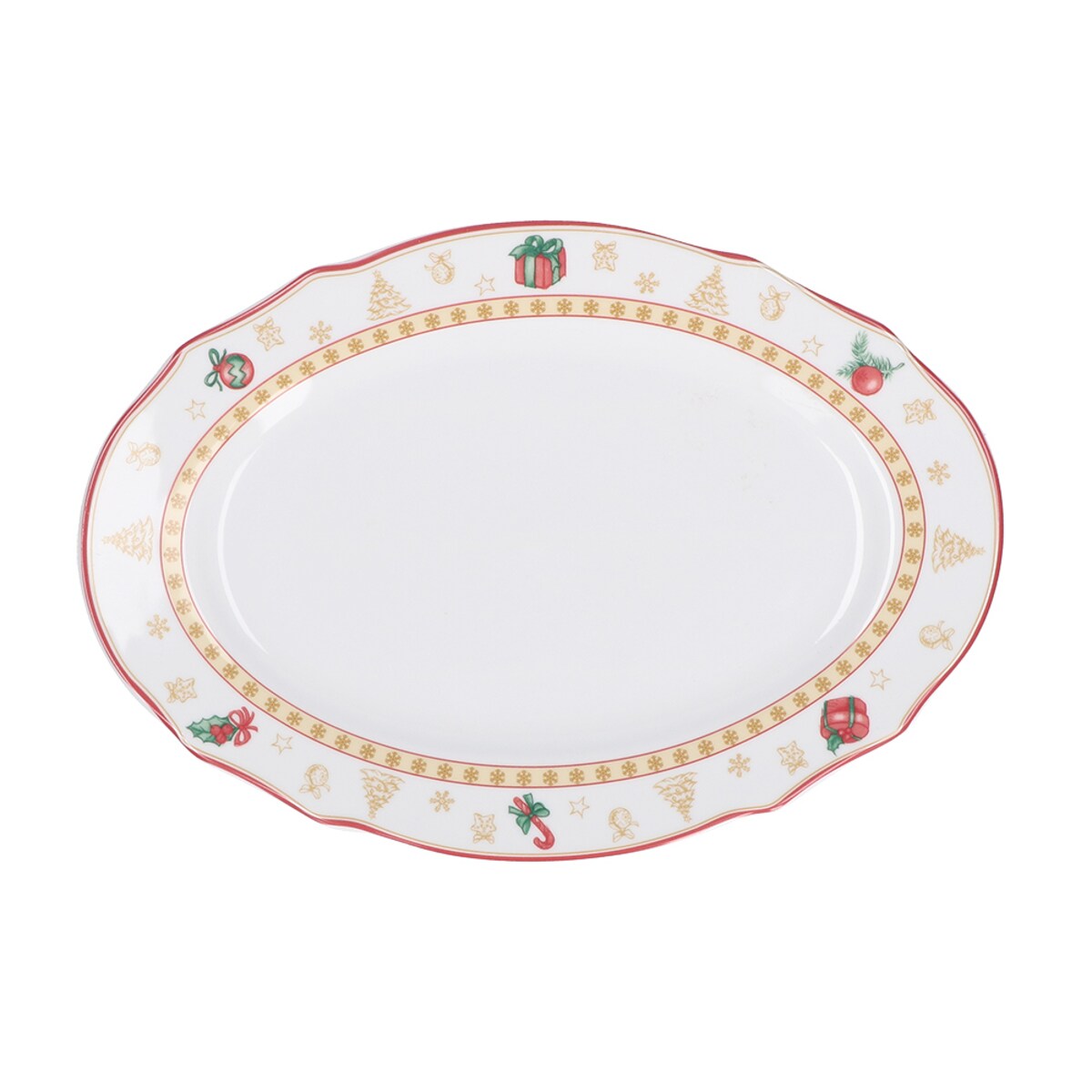 LA PORCELLANA BIANCA CHRISTMAS EDITION Owalna taca 32 cm