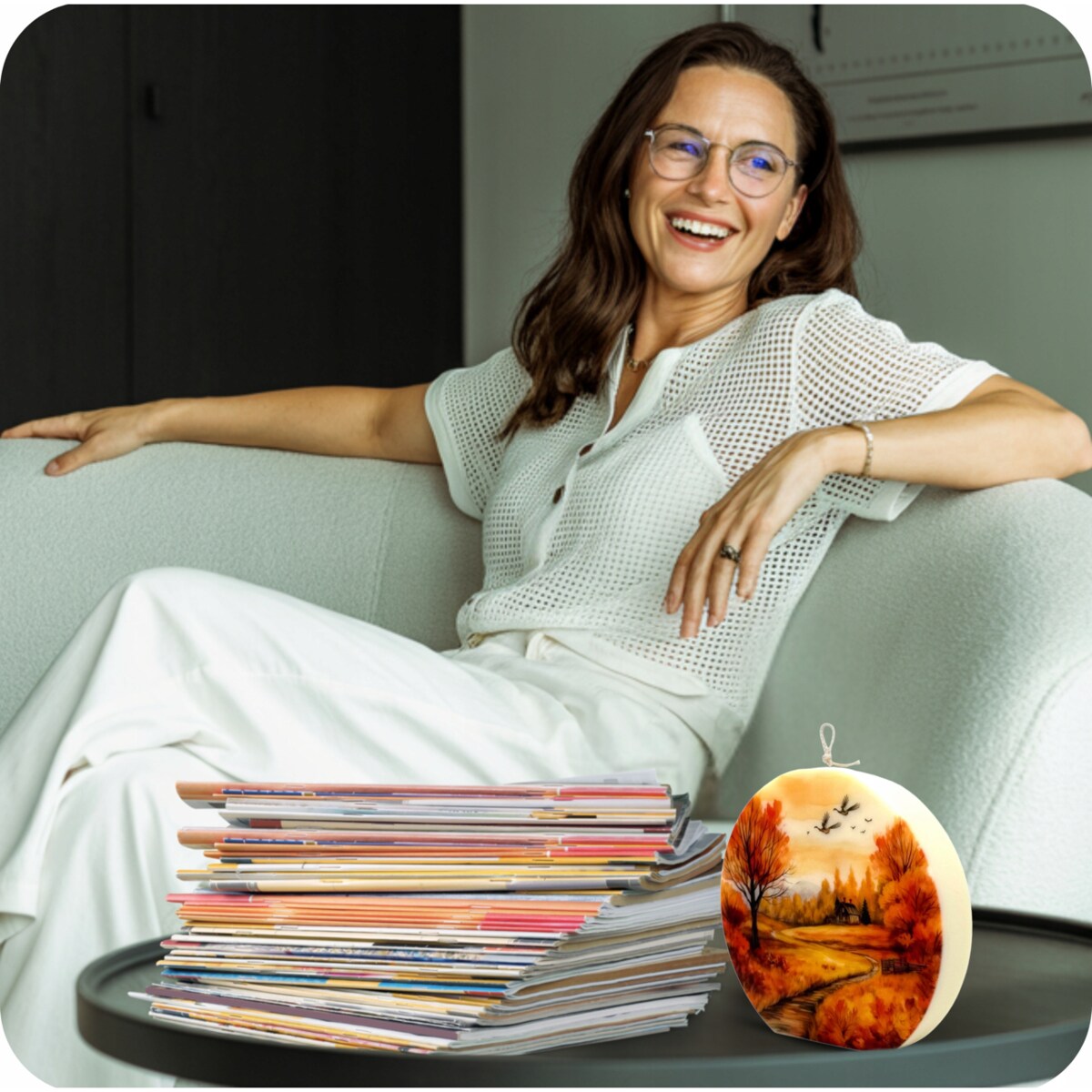 Dzień Nauczyciela Prezent dla Kobiety Świeca Sojowa Ozdobna Naturalna