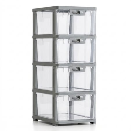 Plastikowy regał na kółkach szafka szuflady szafa 66x 34x 26cm PO21